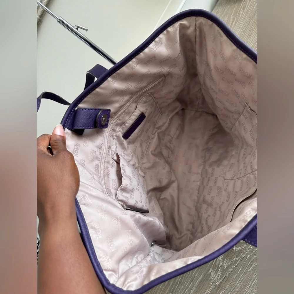 Michael Kors Purple Tote Bag - Picture 8 of 16